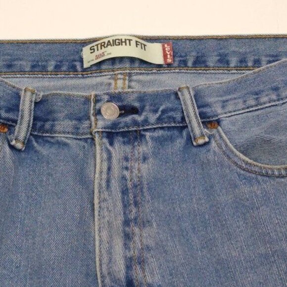 Levi's 505 Regular Fit Men 35x29 Straight Leg Mid-Rise Jeans Red Tag Vintage EUC - Picture 4 of 11